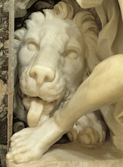 A Lion Licking the Foot of Daniel (detail) by Gian Lorenzo Bernini